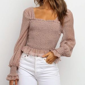 Roanne Smock Crop Top
